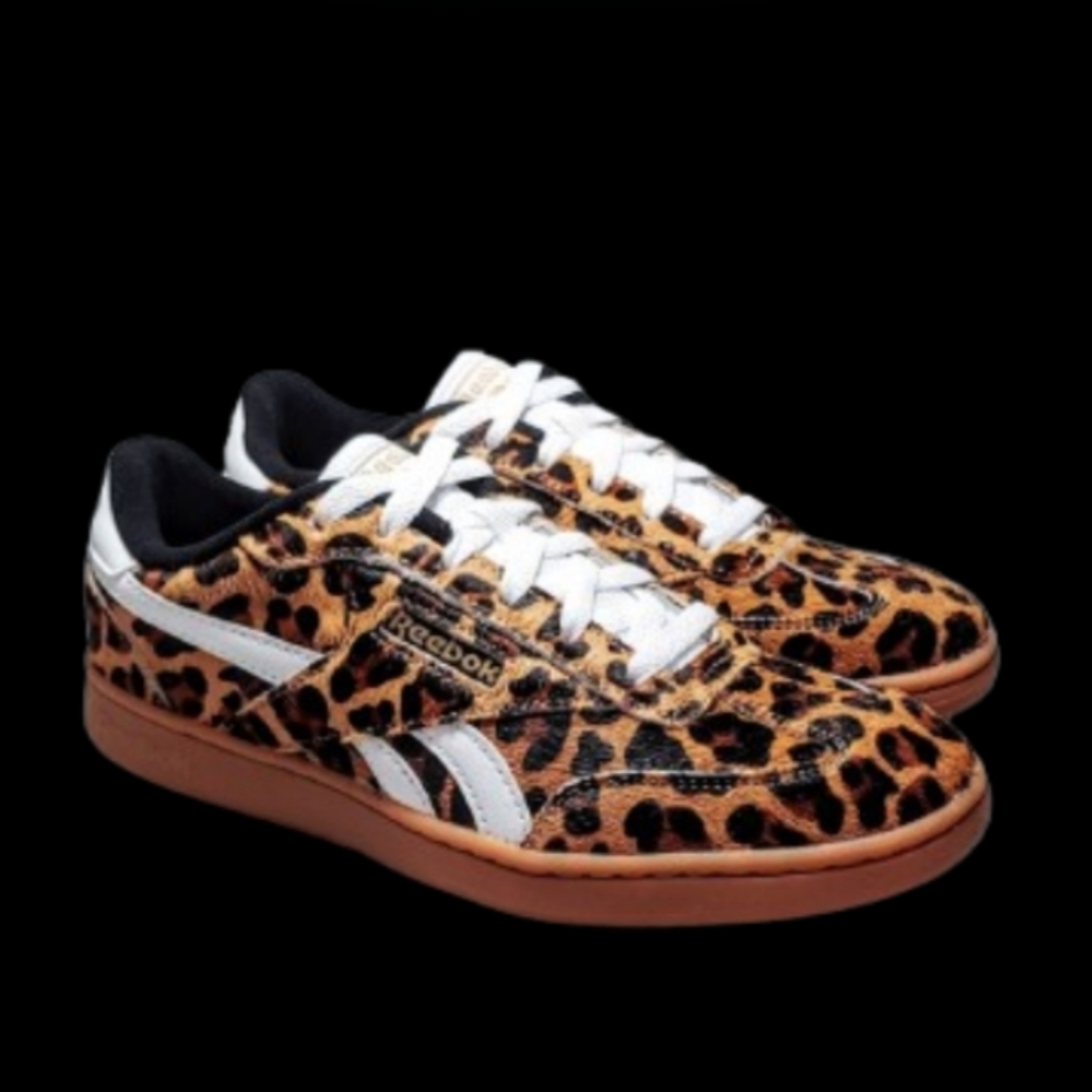 Reebok Forte Lounger Cheetah Print Womens Size 7.5 Brown White